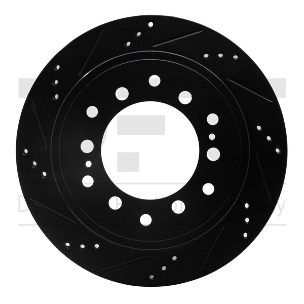 Dynamic Friction Co BRAKE ROTOR DRILLED AND SLOTTED BLACK 633-76143L - main